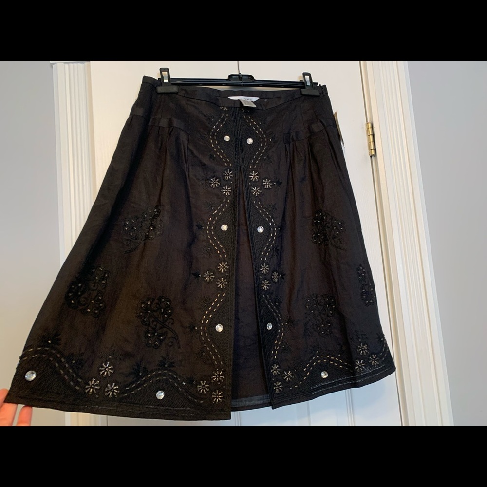 Ladies black linen skirt size 12